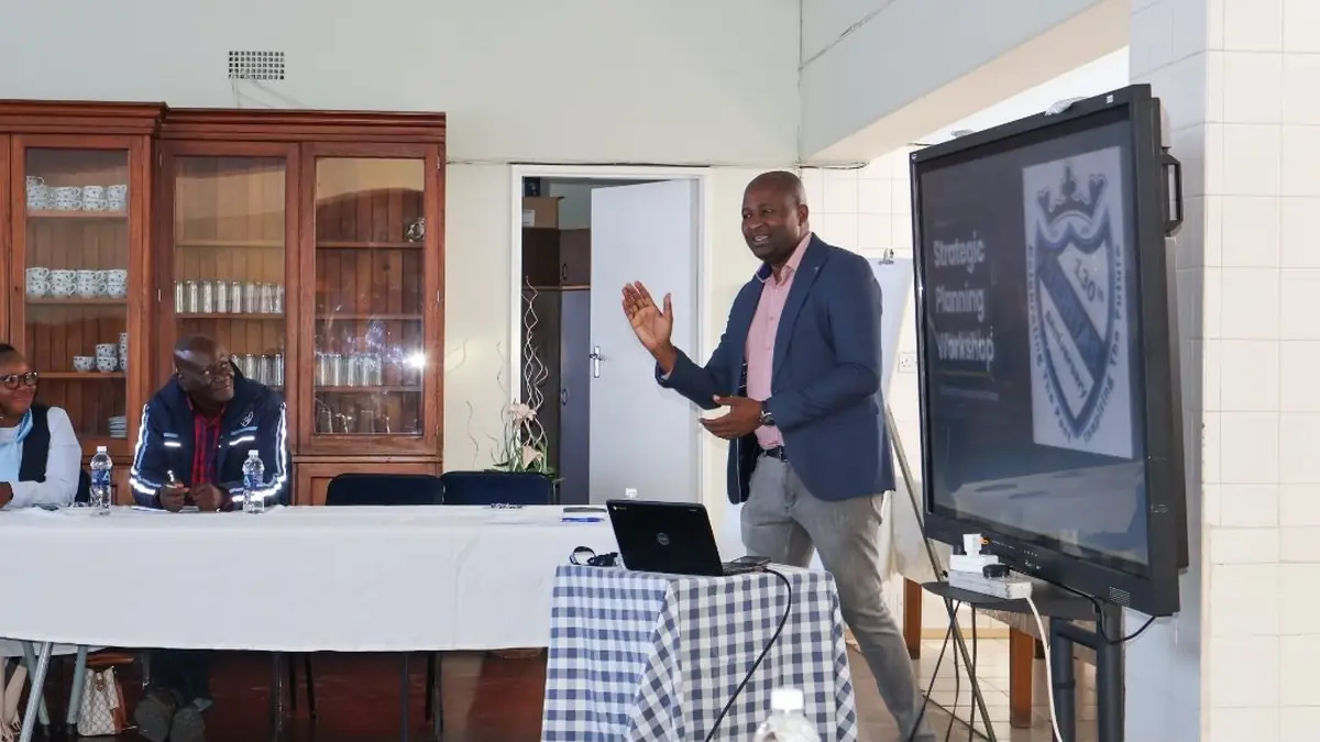 Munyaradzi Chikosha facilitating a strategic planning workshop at Dominican Convent Schools